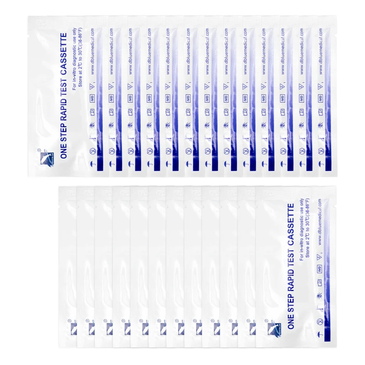 Indywidualnie pakowane kasetki testowe do testu COMBO 4w1 COVID-19, grypa A+B i RSV, DeepBlue, 25 sztuk
